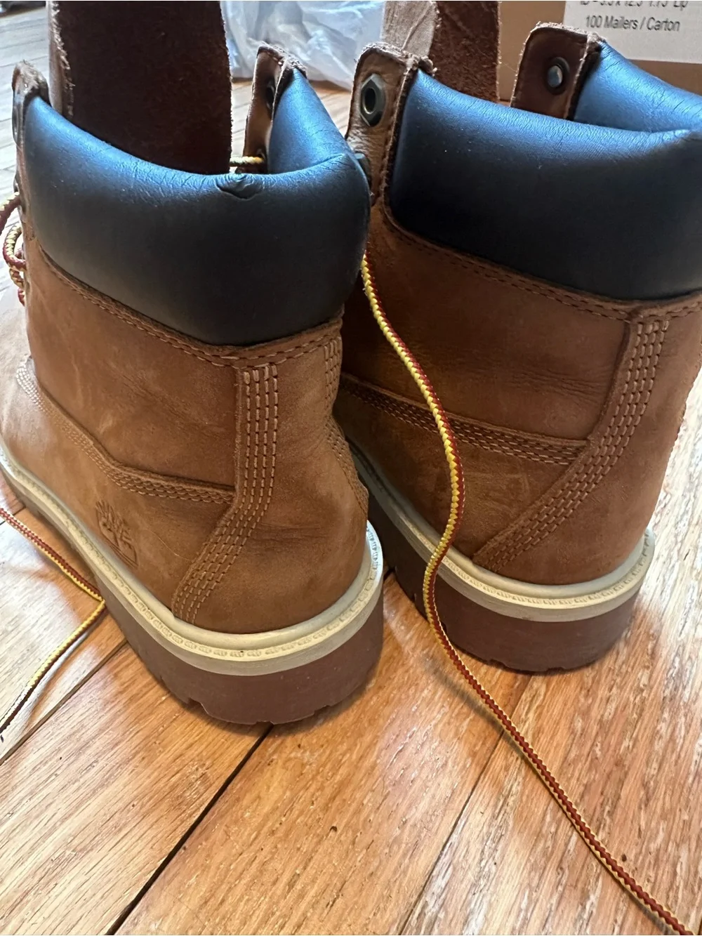 Timberland Premium 6-Inch Waterproof Boots Wheat Junior Size 4 Big Kids